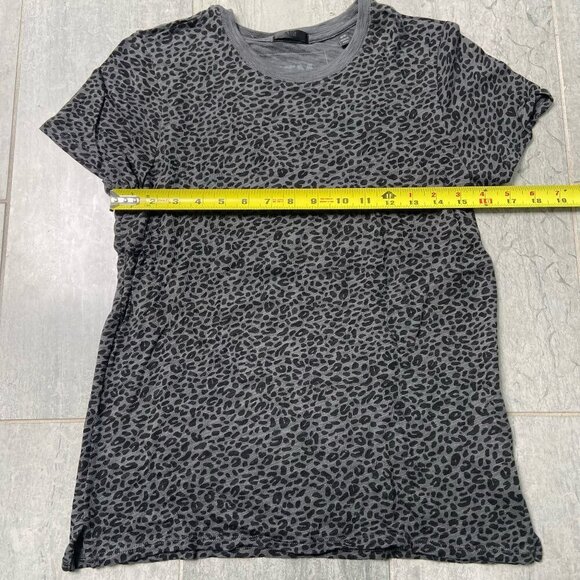 ATM Schoolboy Tee Cheetah Leopard Print Slub Cotton Jersey Gray Black Sz Medium - Picture 6 of 7